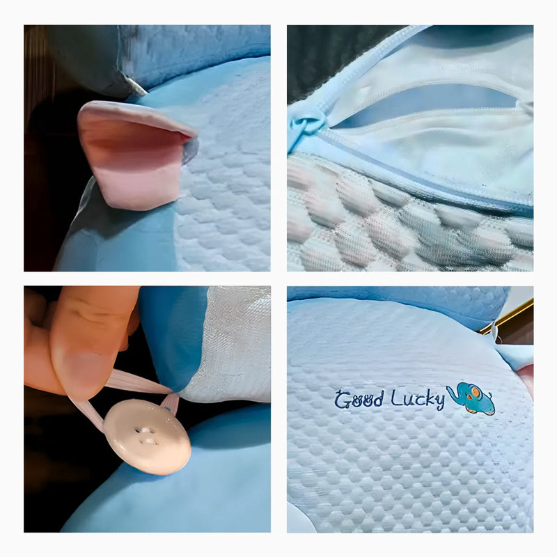 Travesseiro Multifuncional de Descanso e Apoio Azul