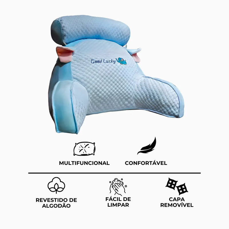 Travesseiro Multifuncional de Descanso e Apoio Azul