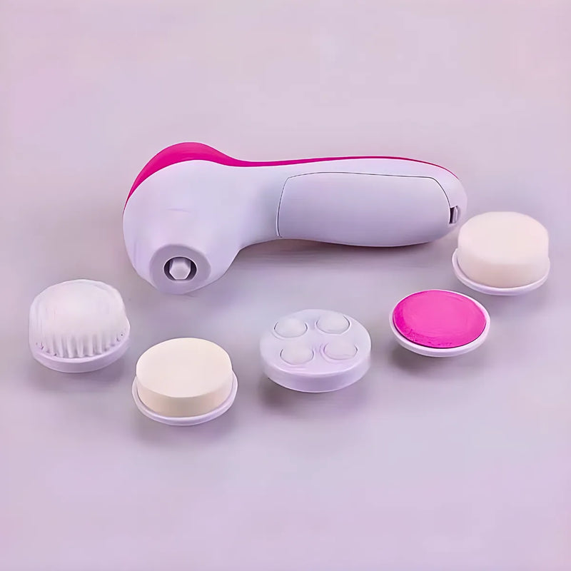 Escova Facial Elétrica 5 em 1 Portátil Esfoliante