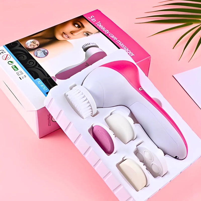 Escova Facial Elétrica 5 em 1 Portátil Esfoliante