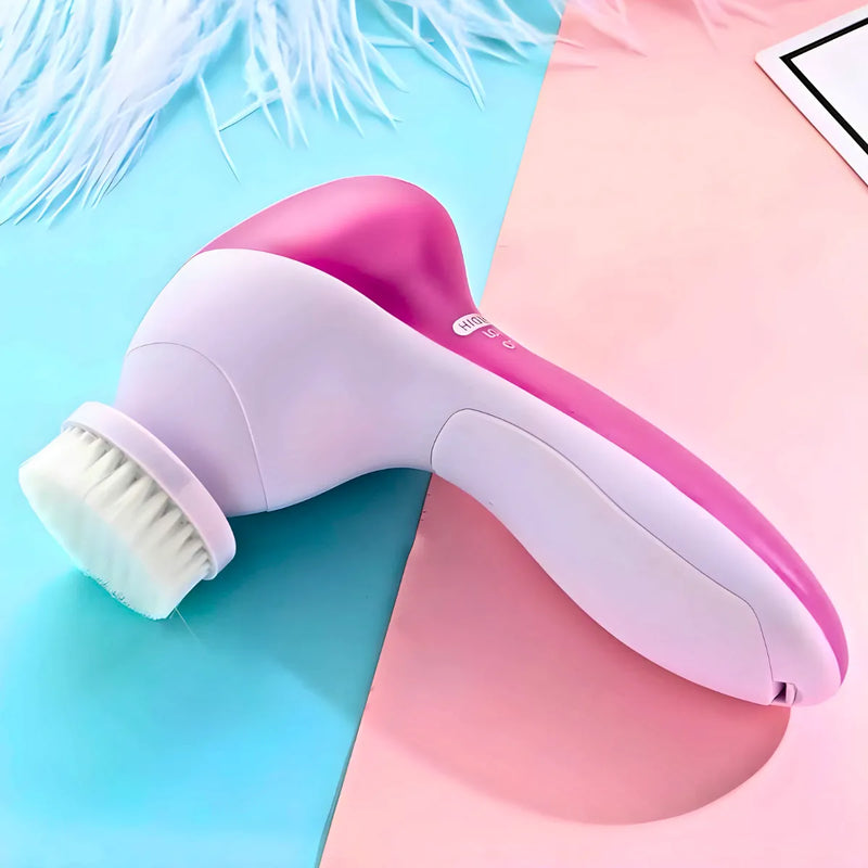 Escova Facial Elétrica 5 em 1 Portátil Esfoliante