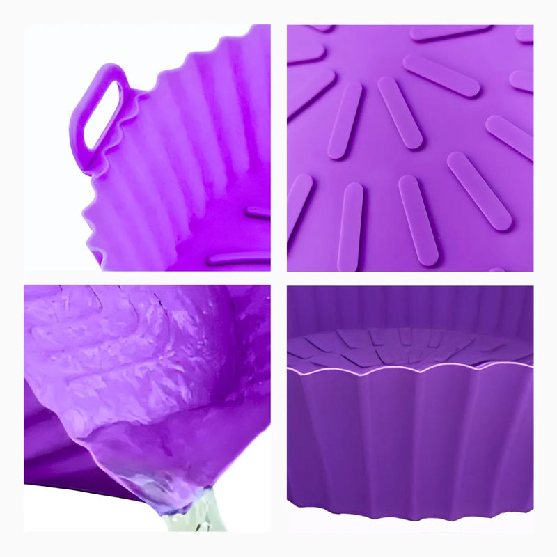 Forma de silicone reutilizável para fritadeira a ar Air Frye