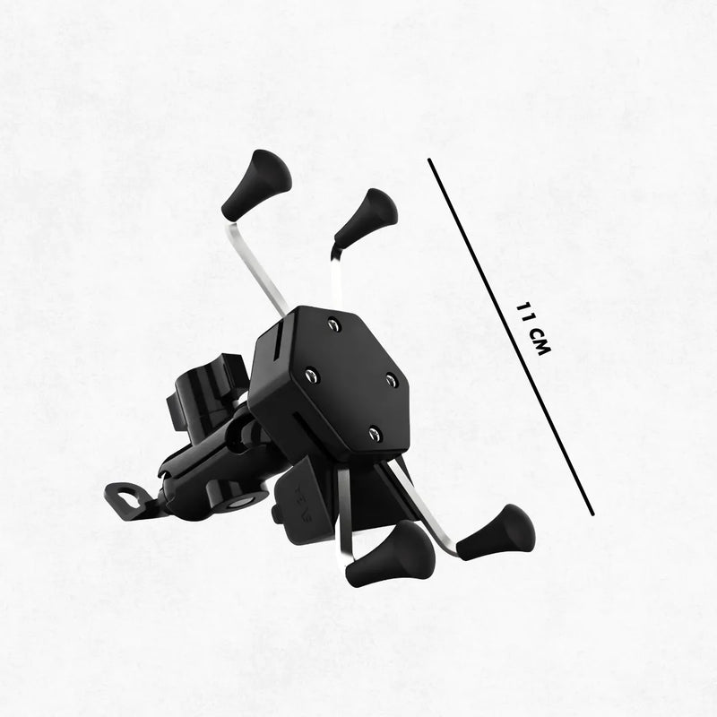 Suporte garra para celular moto universal com carregador usb