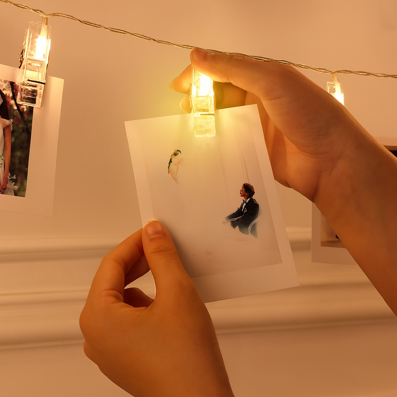 Varal Cordão De LED Decorativo Para Fotos