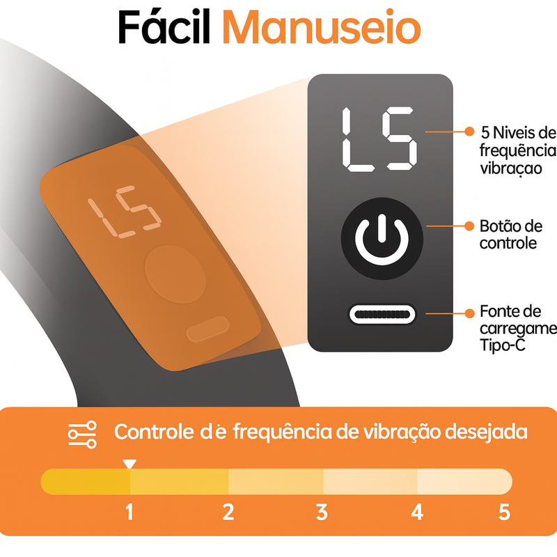 Anel Massageador Elétrico 5 Velocidades Para Modelagem