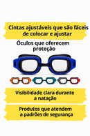 Óculos de natação infantil Cores Sortidas