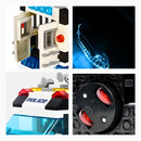 Carro Policia 77 Peças Lego Brinquedo com Luz Som