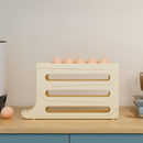 Organizador Para Ovos com Suporte Rolante Branco