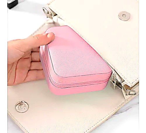 Mini Porta-Jóias em Couro Sintético Branco