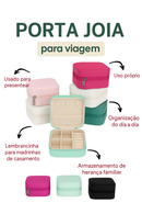Mini Porta-Jóias em Couro Sintético Branco