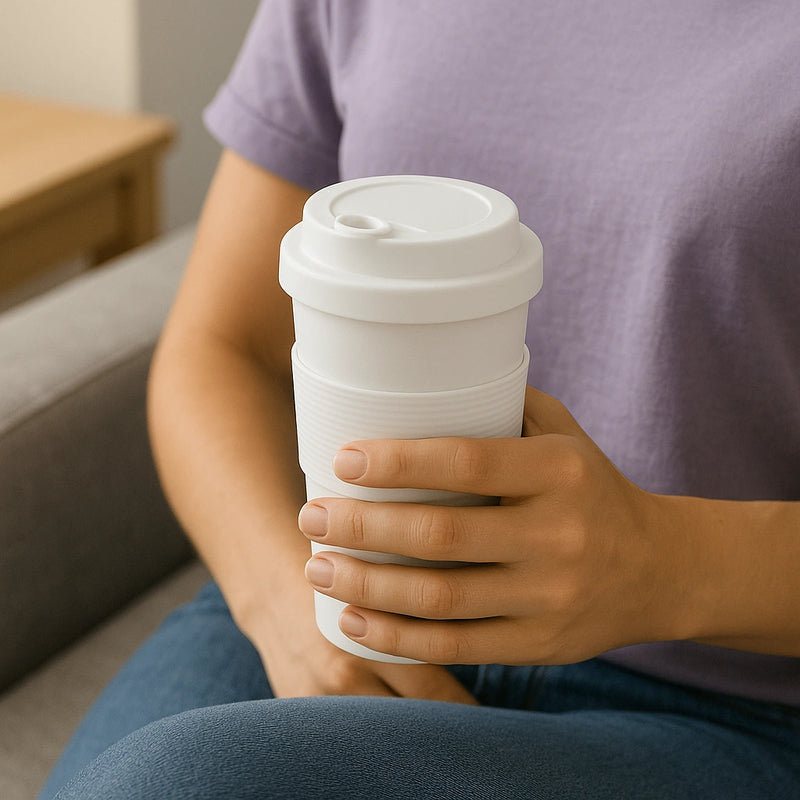 Copo Sustentável Reutilizável 400ml Branco